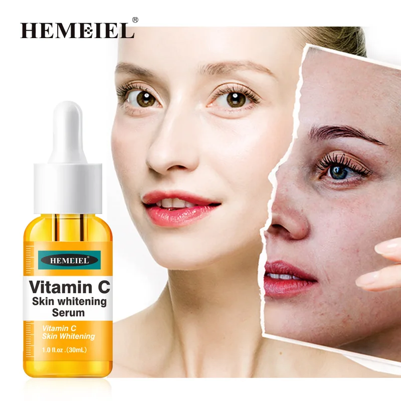 Face Whitening Serum Vitamin C Original Liquid Brightening Essence Nourish Repair Improve Dullness Moisturizing Facial Skin Care