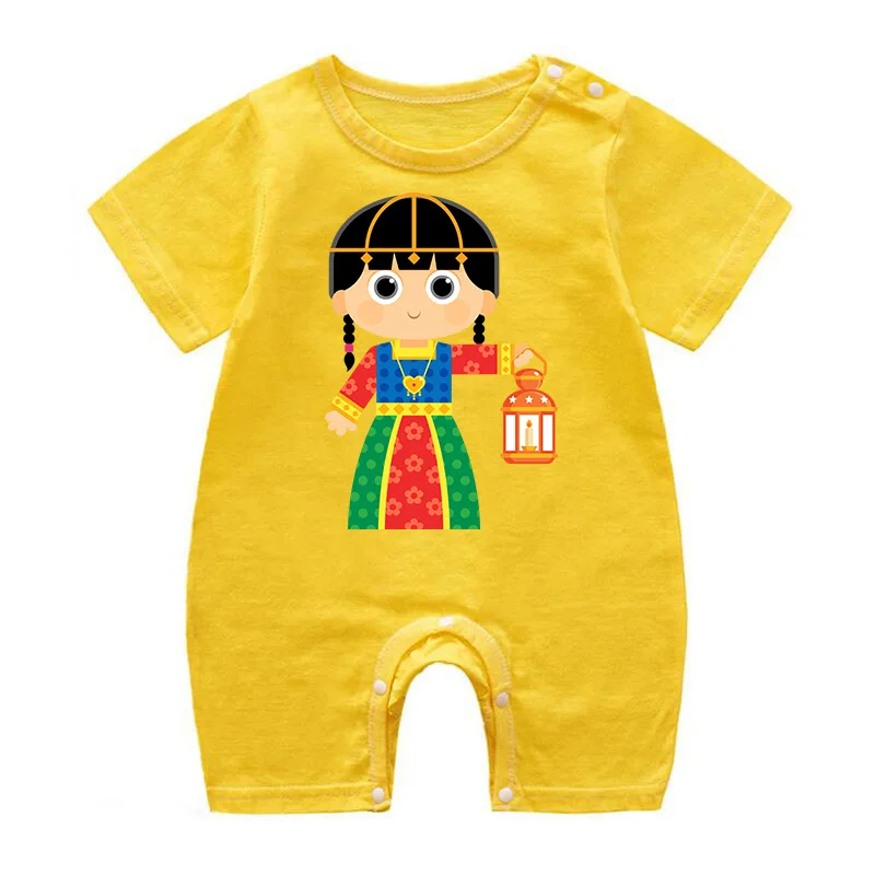 

EID Mubarak Ramadan Clothes Kids Short Sleeve Jumpsuits Newborn Infant Boys One Piece Rompers Girls Bodysuits Islam Muslim Gifts