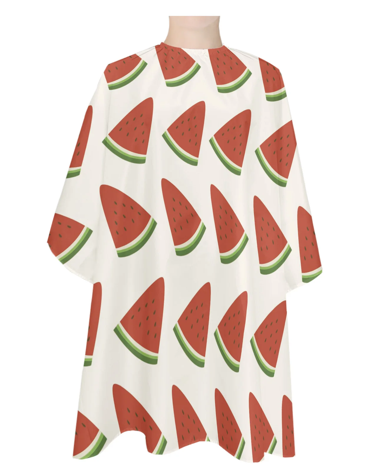 

Летний фартук с рисунком арбуза, искусственный фартук, накидки для парикмахерской, водонепроницаемый салонный инструмент для укладки волос с принтом, фартук