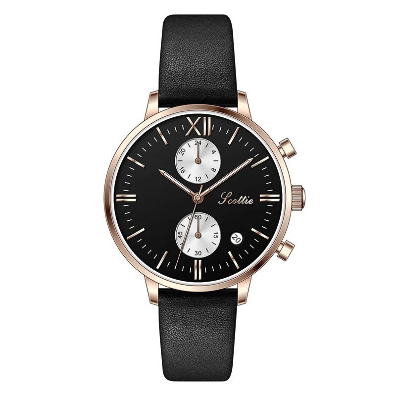 

High Quality Japan Quartz Movement official Women watch Soft Leather Mesh Rose Gold Waterproof Ladies Watch Dropshipping