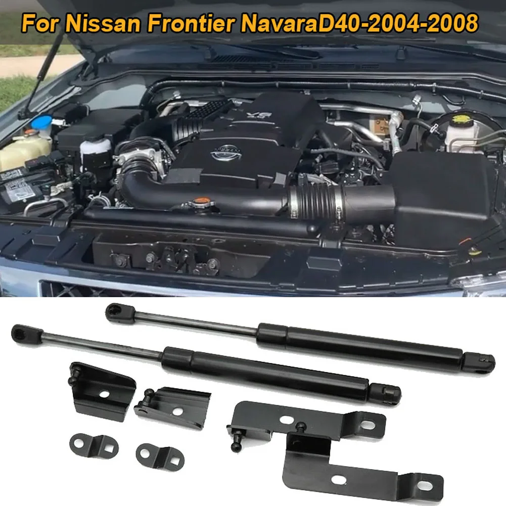 

Передний капот двигателя для Nissan Frontier Navara D40 2004-2018, амортизационные газовые стойки, пружинный подъемник, гидравлические автомобильные аксессуары