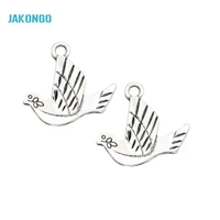 10pcs tibetan silver plated flying bird dove charms pendants for jewelry making diy bracelet necklace handmade craft 20x21mm
