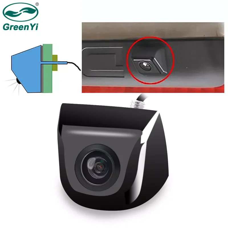 

GreenYi Vehicle Rear View Camera Metal Body Car Reverse Camera 170 Degree Auto Parking Backup Camera