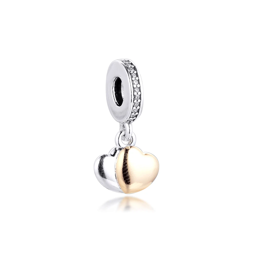 

DIY Christmas Double Heart Dangle Charm Crystals Beads Free Shipping Items DIY Luxury Beads For Jewelry Making