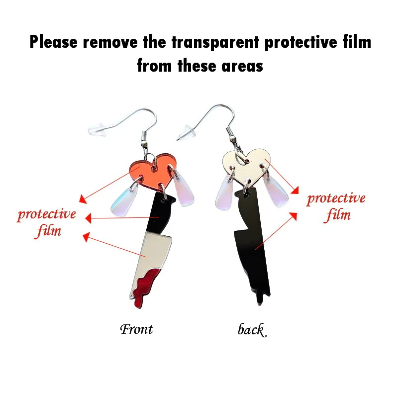 Искусственные акриловые серьги-капельки YAOLOGE