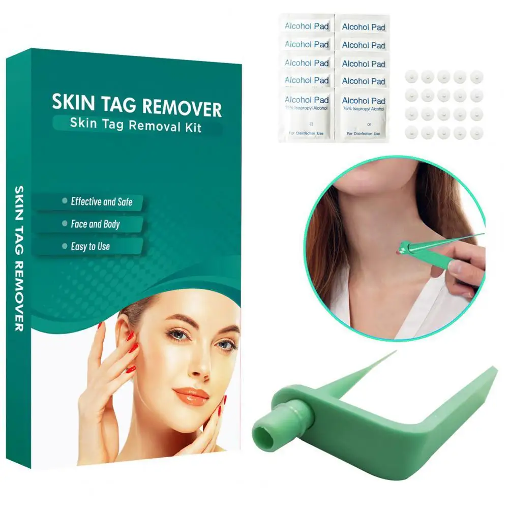 

1 Set Skin Tag Remover Tool Ergonomics Design Work Fast Lightweight Mole Wart Remover Equipment Micro Treatment for Body
