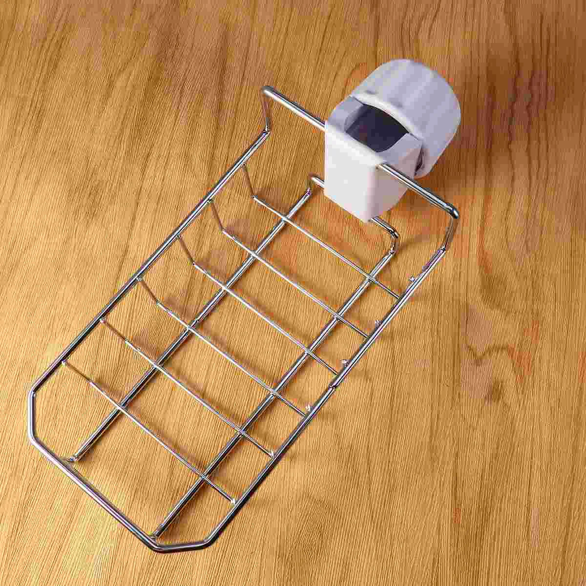 

Drain Storage Rack Adjustable Sponge Organizer Dishcloth Holder Kitchen Sink Caddy (New Version Silver) Kitchen accessories