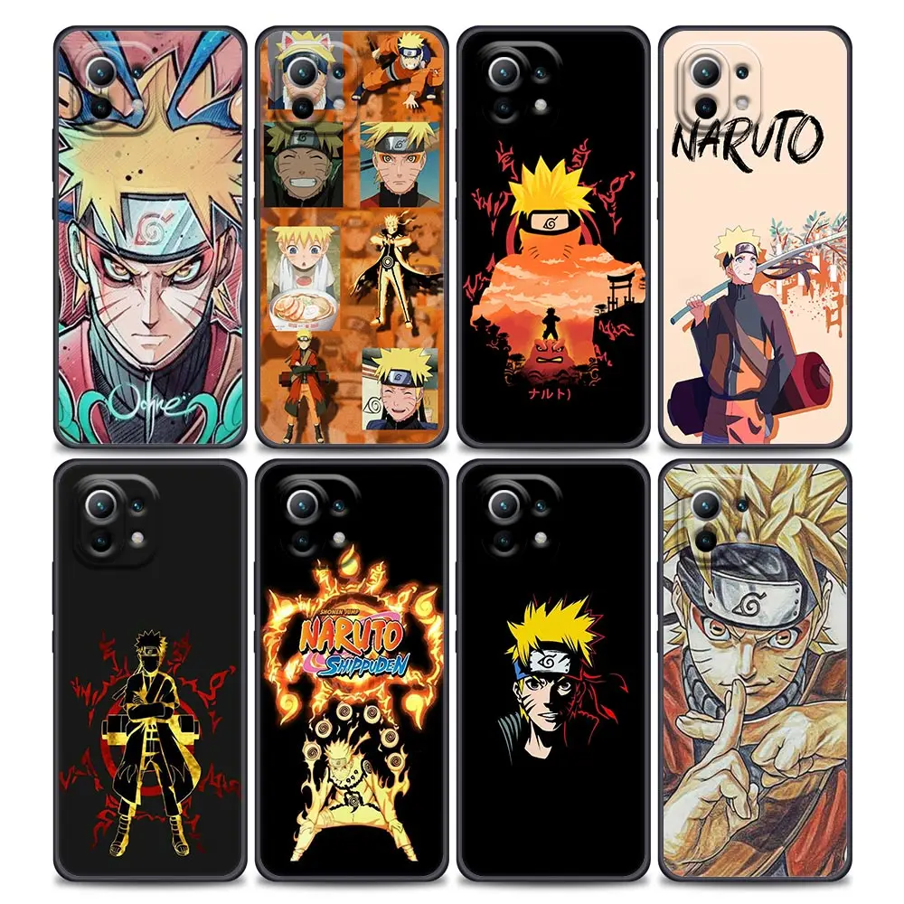 

Japanese Anime Uzumaki Naruto Luxury Phone Case for Xiaomi Mi 11i 11 11X 11T Poco X3 NFC M3 Pro F3 GT M4 Soft Silicone