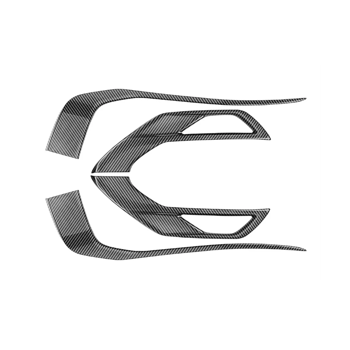 

Carbon Fiber ABS Front Bumper Mesh Center Grille Grill Moulding Strips Cover Trim for