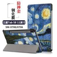 new for samsung galaxy tab s8 ultra 14 6 case sm x900 x906 tri folding cover for coque galaxy tab s8 ultra tablet