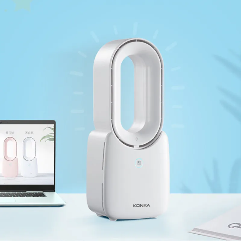 

USB Portable Bladeless Fan Rechargeable Small Fan Large Wind Mini Mute Desktop Fan Handheld Mini Portable Fan Cooling Fan