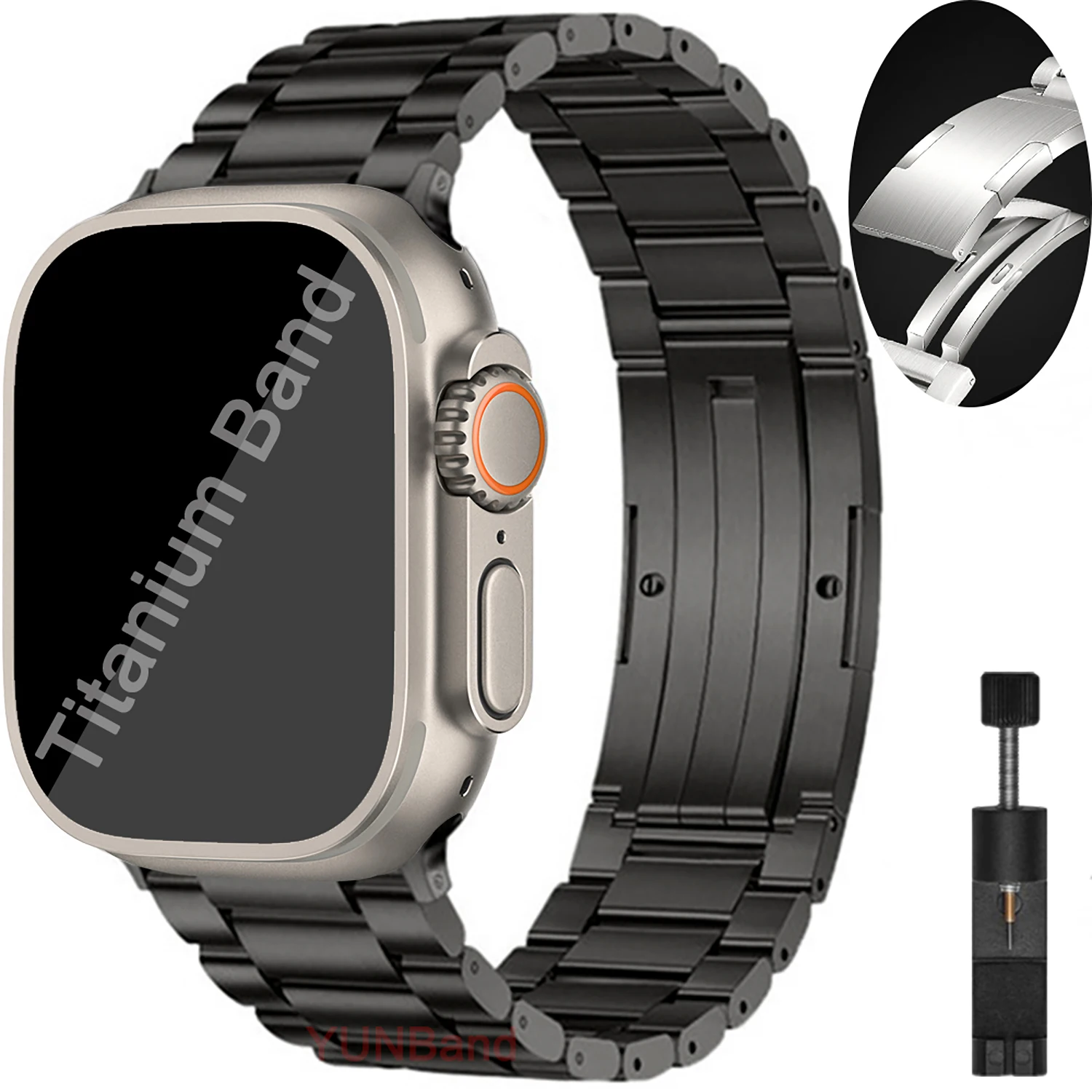 

Titanium Steel Strap For Apple Watch Band Ultra 49mm 8 7 45mm 41mm Light Bracelet iWatch Series 6 SE 5 4 3 42mm 41mm 40mm 38mm