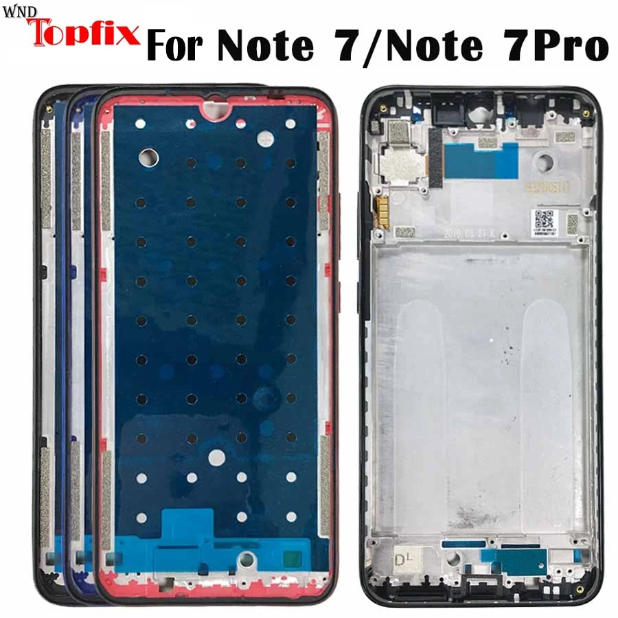 

Новинка для Xiaomi Redmi Note 7 средняя рамка пластина Корпус рамка Лицевая панель рамка ЖК Поддержка передняя рамка запасные части