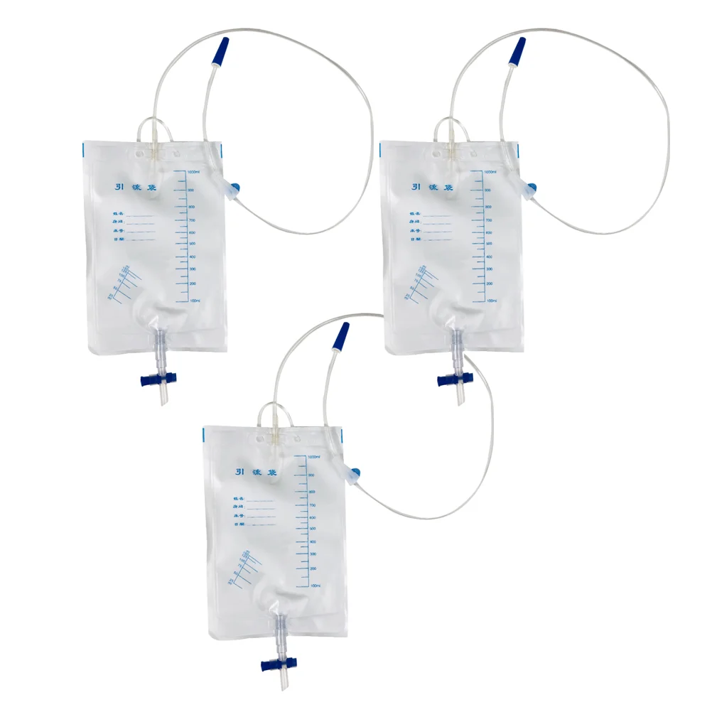 

3Pcs Catheter Night Bags Drainage Portable Bottle Urinary Incontinence Supplies