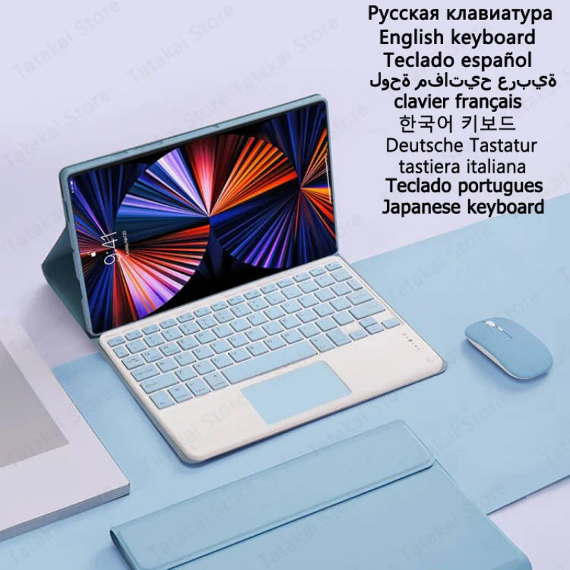 

Клавиатура с сенсорной панелью, для Capa OnePlus Pad Keyboard Funda Teclado for OPPO Pad 2 Чехол Keyboard 11,61, чехол с магнитной подставкой