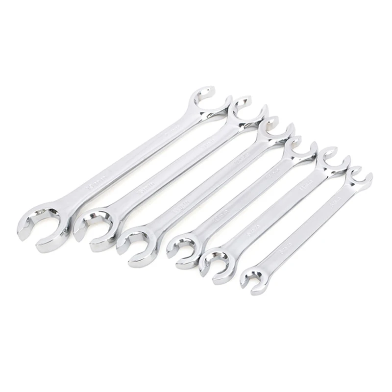 

Professional 6 Pieces Cr-v Steel 6~21mm Tubing Flare Nut Wrench Set 6mm x 8mm 9mm x 11mm 10mm x 12mm