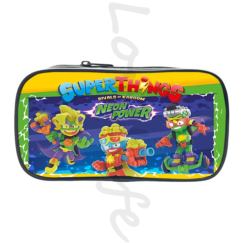 Superzings Serie 11 Pencil Case Neon Power Game Pen Bag High Capacity Pencil Box School Storage Supplies Kids Stationery Pouch images - 6