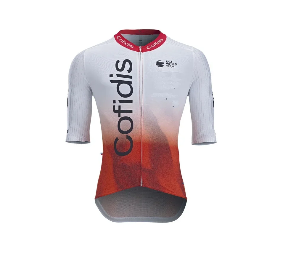 Велосипедная футболка COFIDIS Team TDF с коротким рукавом и шортами-комбинезоном