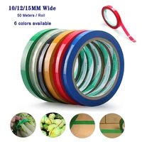 50mroll opp multicolor sealing tape bag neck sealer tapes for supermarket sealing fruit veg food sweets 10121520mm width