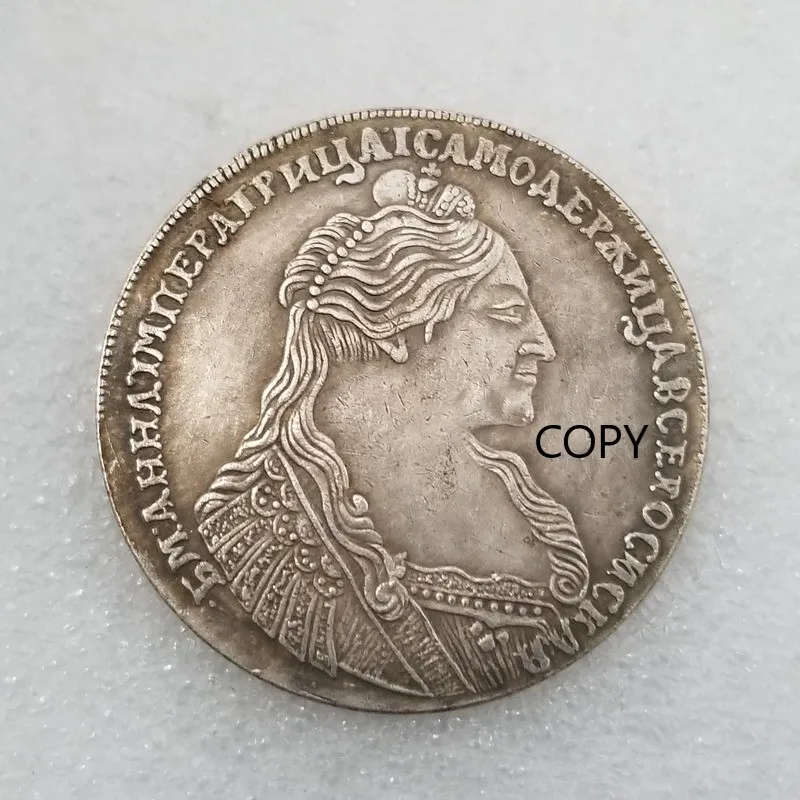

Russia 1736 Silver-plated Brass Commemorative Collectible Coin Gift Lucky Challenge Coin COPY COIN