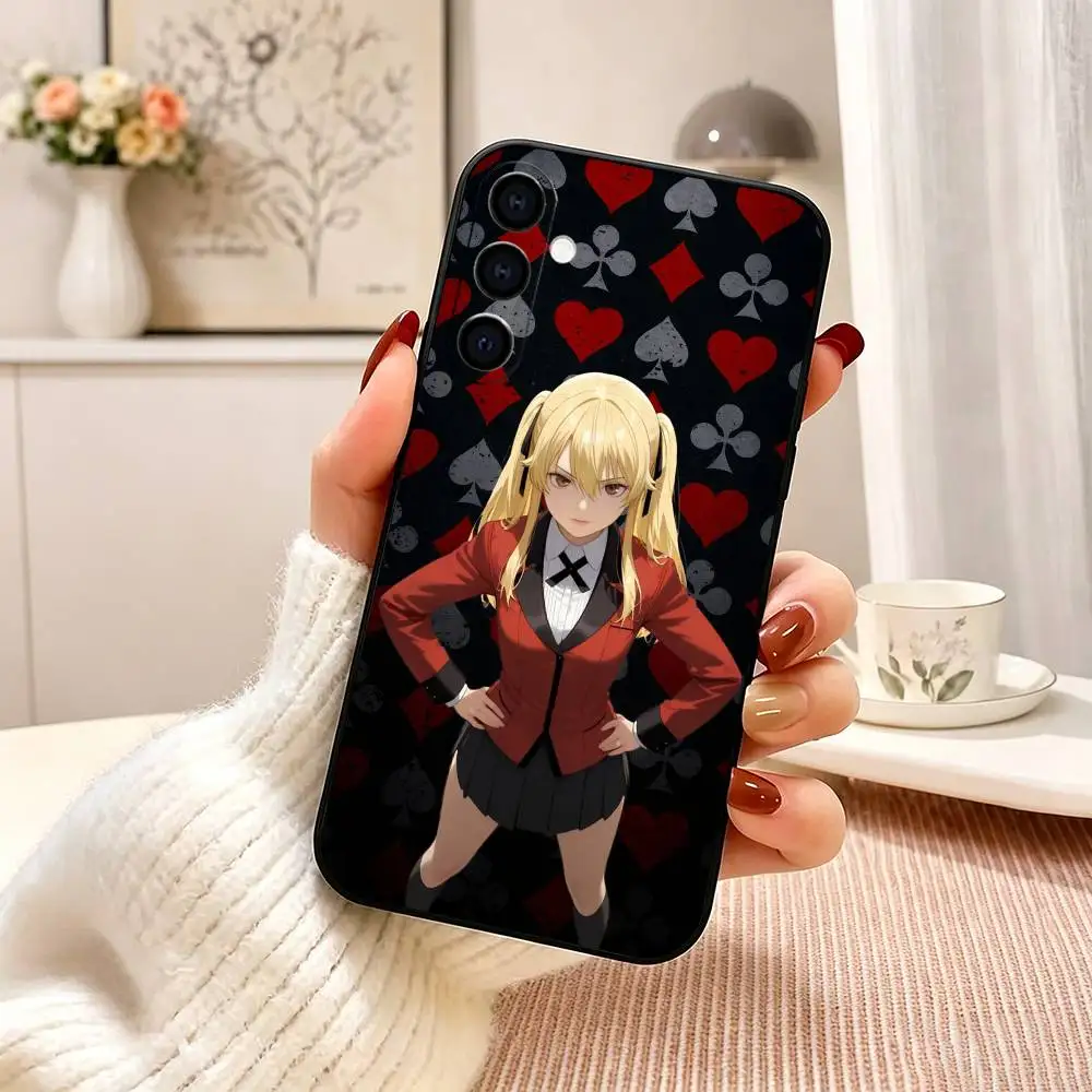 Фото Чехол для телефона Mary Saotome Anime Kakegurui, черный, силиконовый, мягкий, для Samsung Galaxy A73, A72, A71, A70, A53, A52, A51 №3