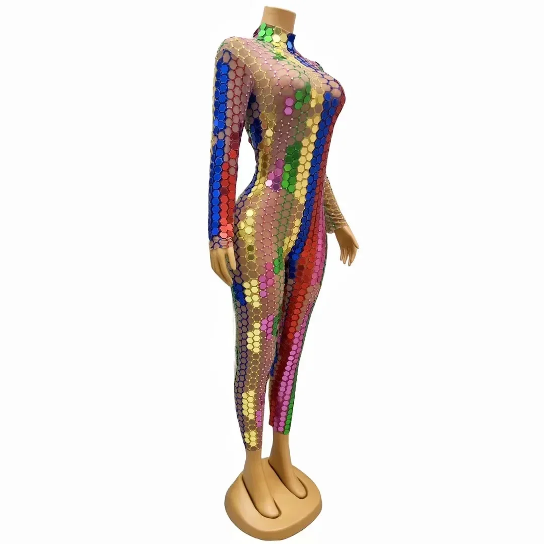 Пятицветная модель для фотосъемки сетка Elastic_enses водные бриллианты утягивающие