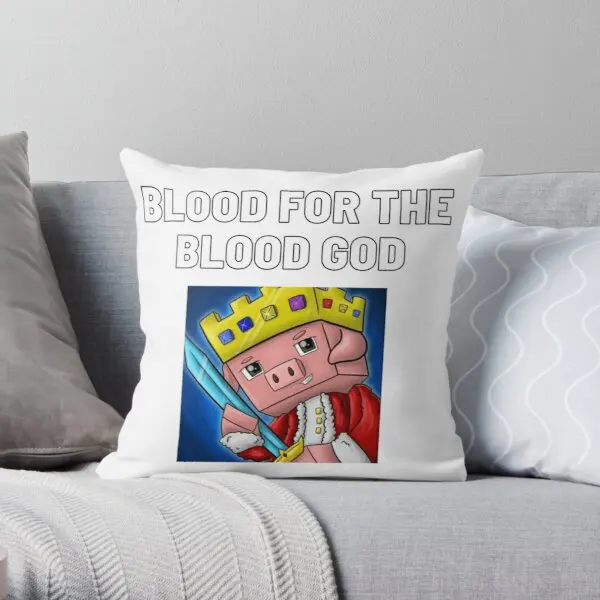 

Technoblade Blood For The Blood God Printing Throw Pillow Cover Throw Home Office Bed Fashion Soft Waist Pillows not include