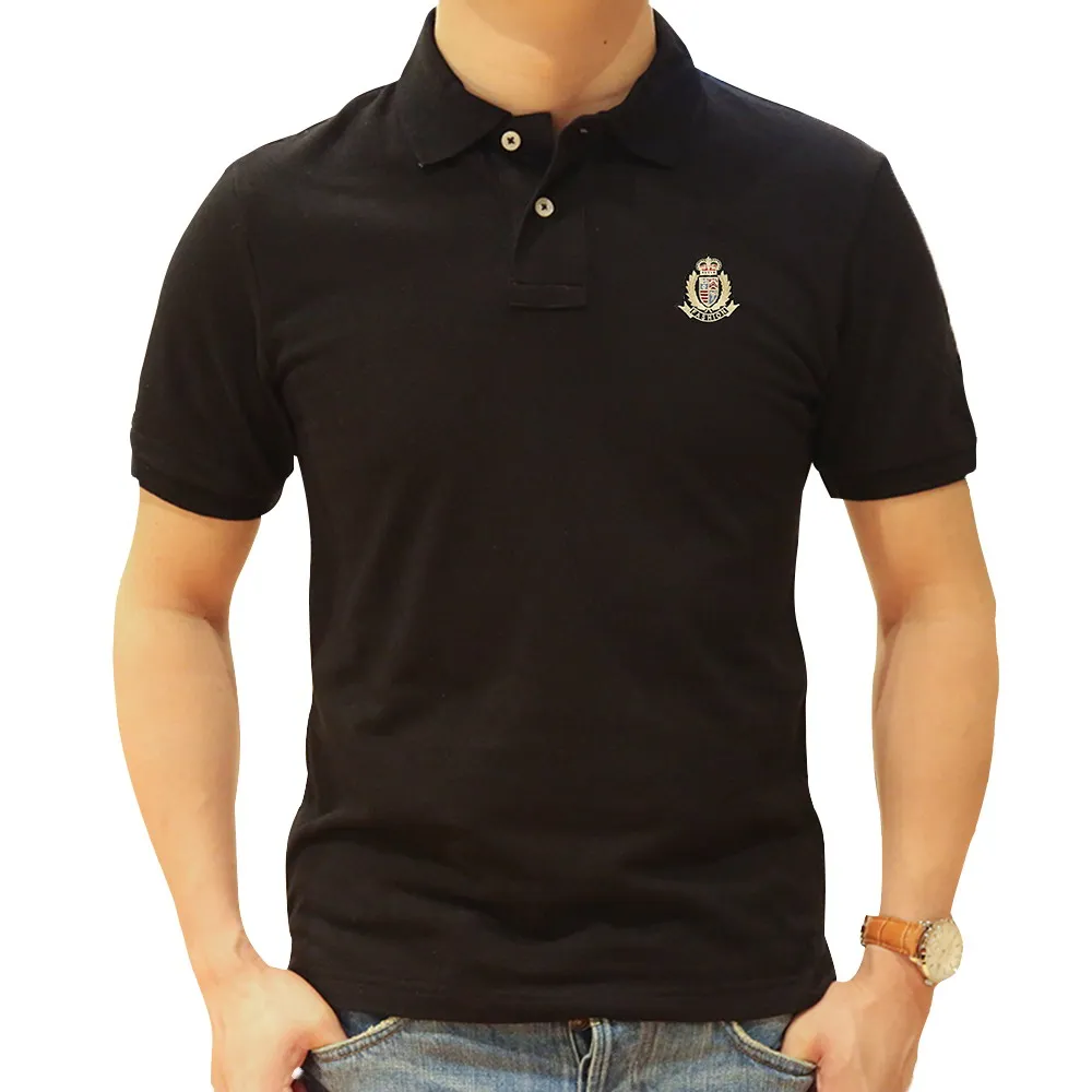 

Рубашка-поло мужская с вышивкой и логотипом, из 100% хлопка