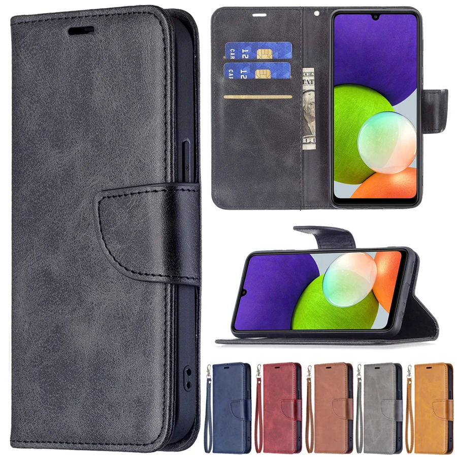 

Wallet Sheepskin Leather Case For Samsung Galaxy A02S A03S A12 A13 2022 A22 A31 A32 A50 A51 A52S A71 A72 S22 Ultra S21 FE S20 FE