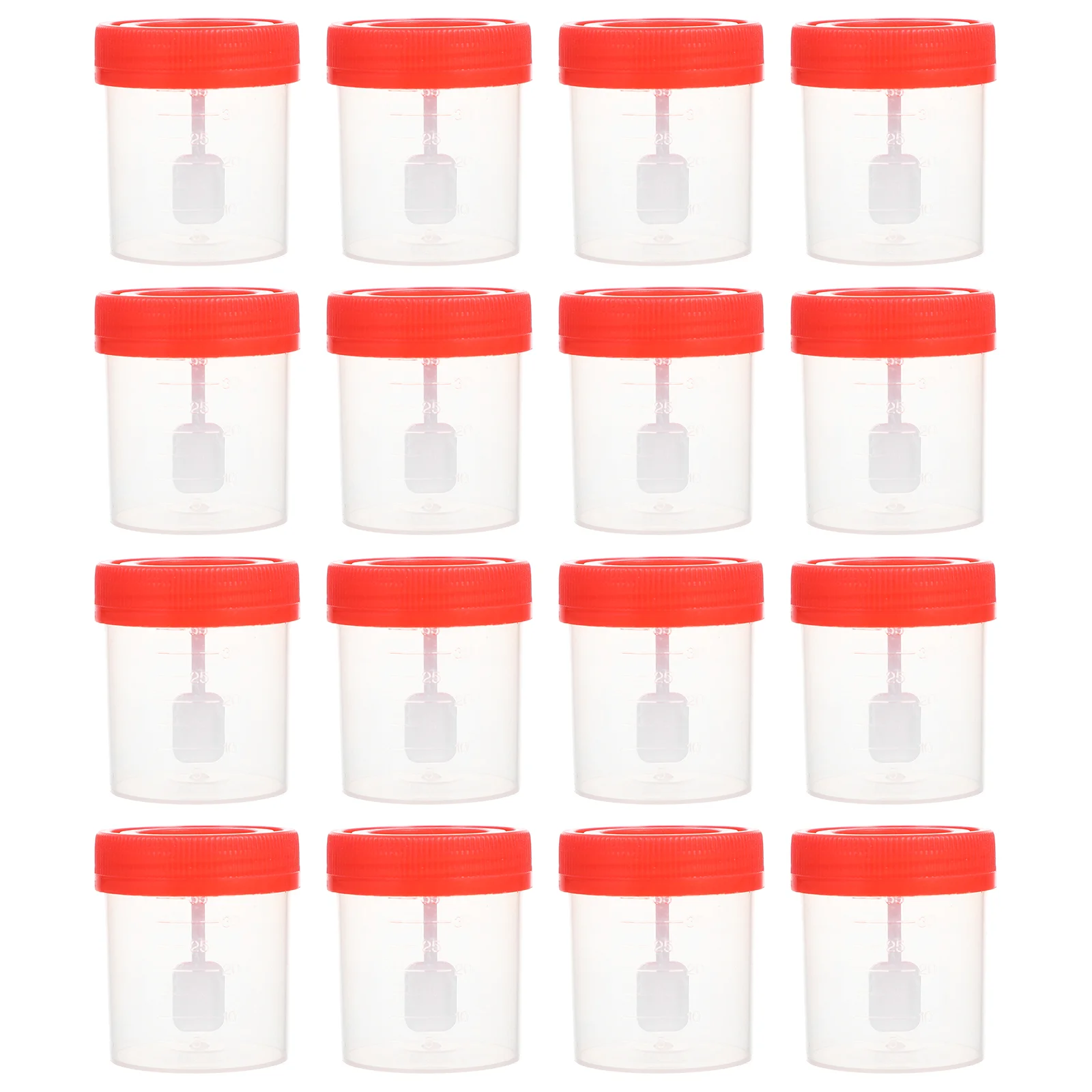 

50PCS Specimen Cups With Lids Individually Wrapped Cups Screw- On Lids For Fluid Sample ( ) Urine container
