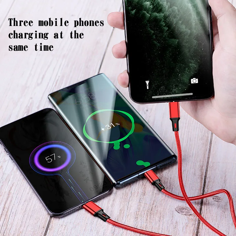3 в 1 кабель для быстрой зарядки Тип C Lightning Micro USB Toyota Camry Aygo Corolla RAV4 Yaris Hilux CHR Prius Highlander