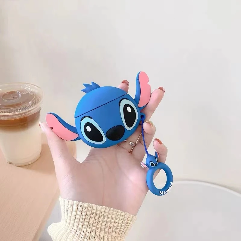 Фото Защитный чехол Stitch Angel Creative Cartoon для беспроводных Bluetooth-наушников Apple Airpods/AirPods Pro/1/2/3/4 с милым мультяшным дизайном №3