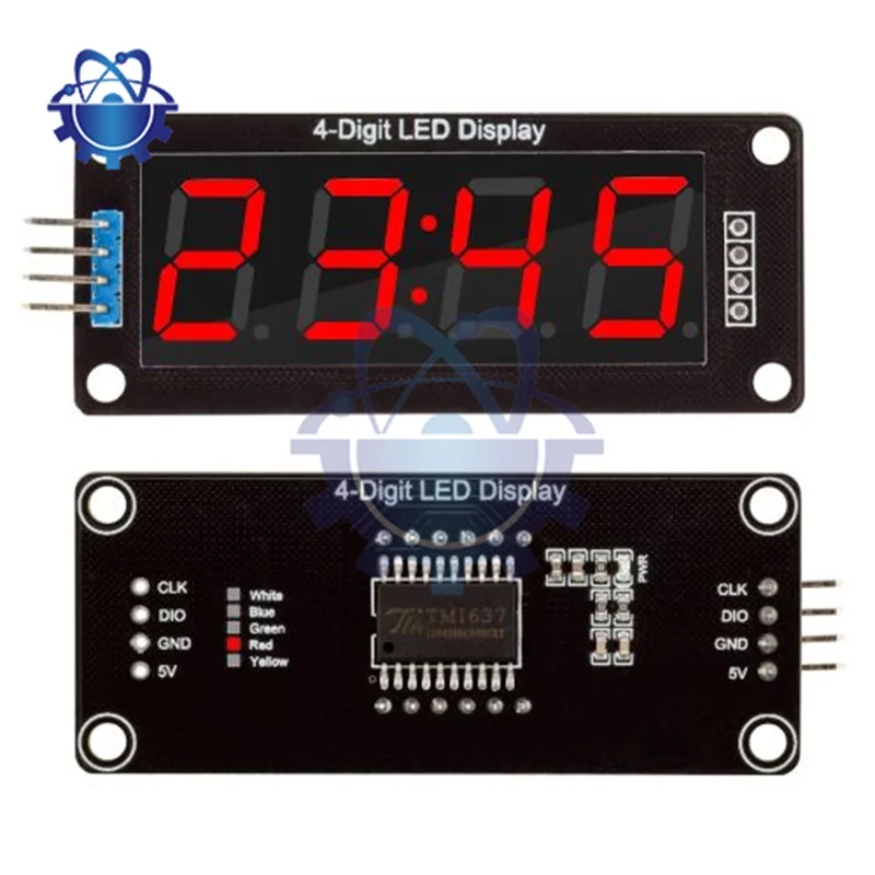 

4/6-Digit 0.56 Inch 7 Segments Digital Tube Clock Module Double Dots LED Display TM1637 Blue Yellow White Green Red For Arduino