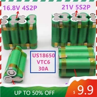 12v 18650 vtc6 battery 3000mah 30amps for 12 6v screwdriver battery weld soldering strip 3s1p 12 6v battery pack customize