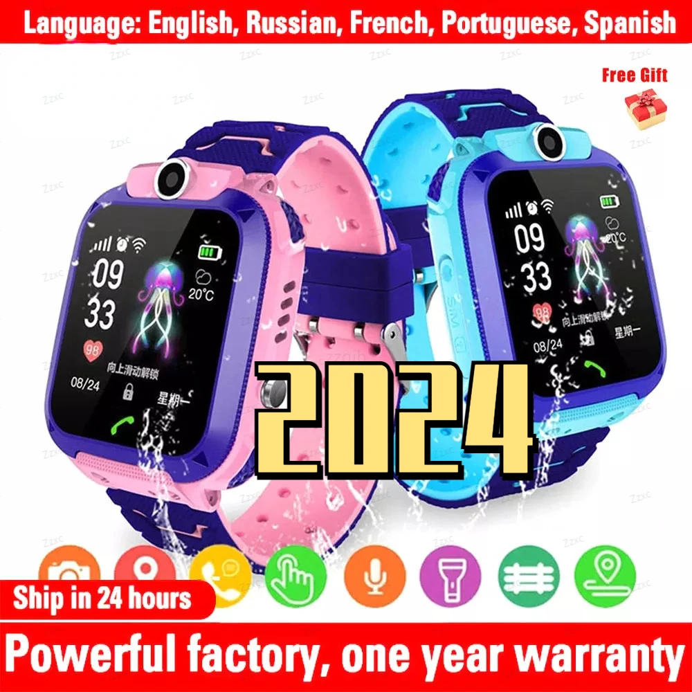 

2024 Q12 Kids Gift Watches Smartwatch Children's Smart Watch with SIM Card Call Location Tracker SOS for Children Waterproof