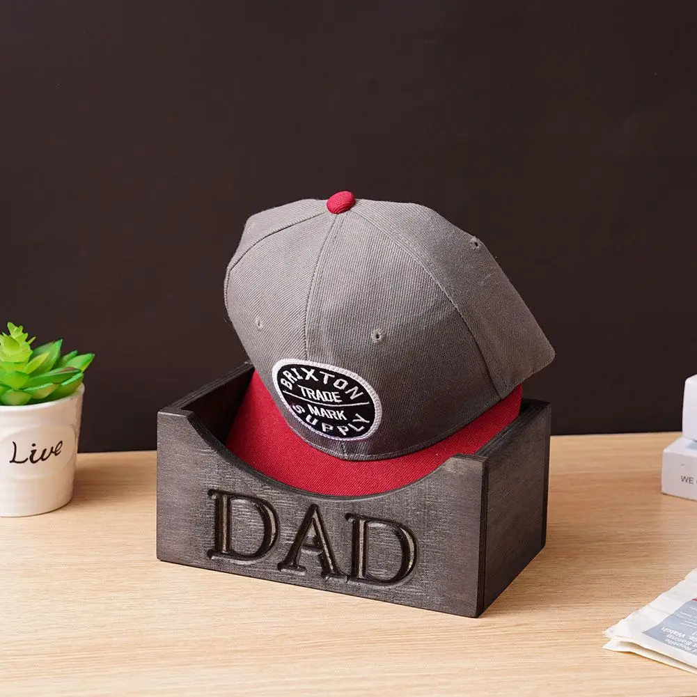 Solid Wood Hat Storage Rack For Baseball Caps Rustic Wooden Hat Holder Display Stand Home Office Decoration Ornaments Gifts F2u3