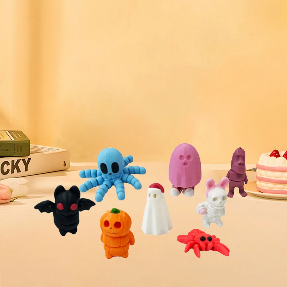 8 шт. 3D печатные шарнирные игрушки-фиджеты для Хэллоуина с контейнером