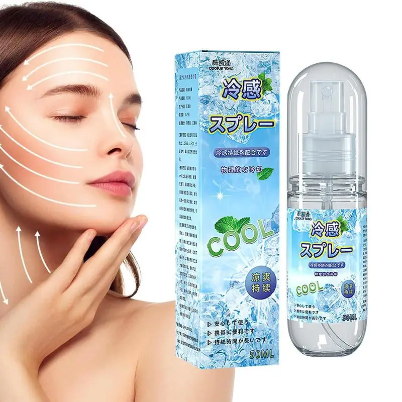 

Cooling Mist Spray 50/100ml Natural Mint Mist For Quick Cool Long Lasting Quick Cool Body Mist Spray For Sports Outing Hiking