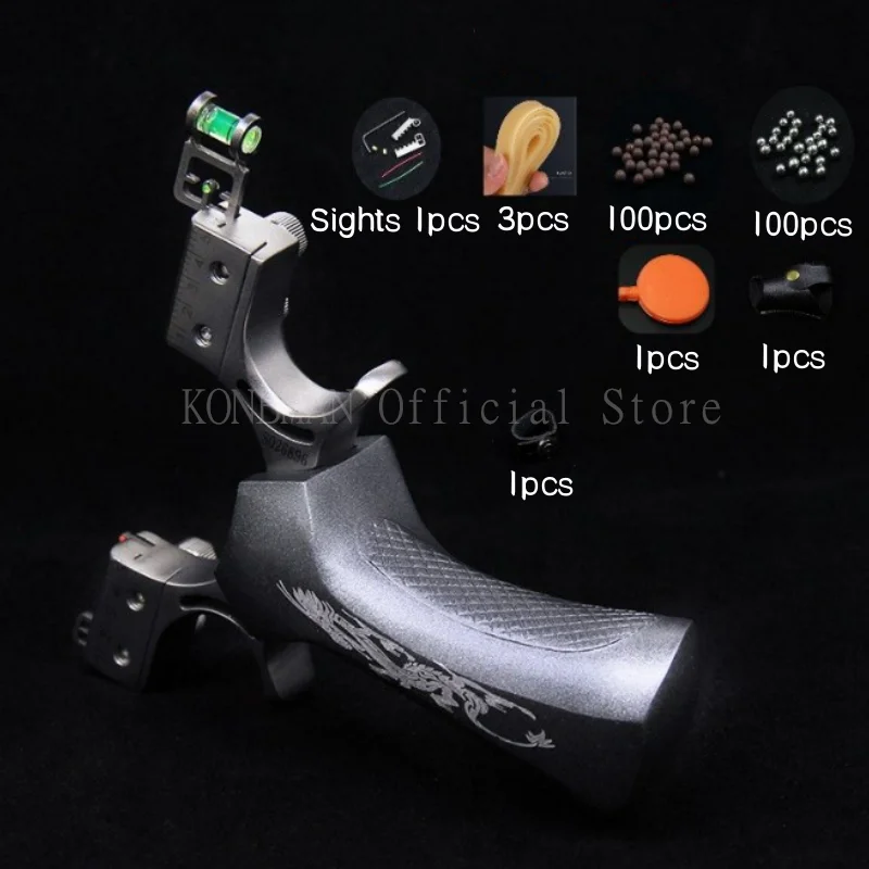 

Outdoor High Precision Stainless Steel Bowhead Alloy Slingshot Wild Survival Hunting Shooting Portable Sling Tool With Aiming