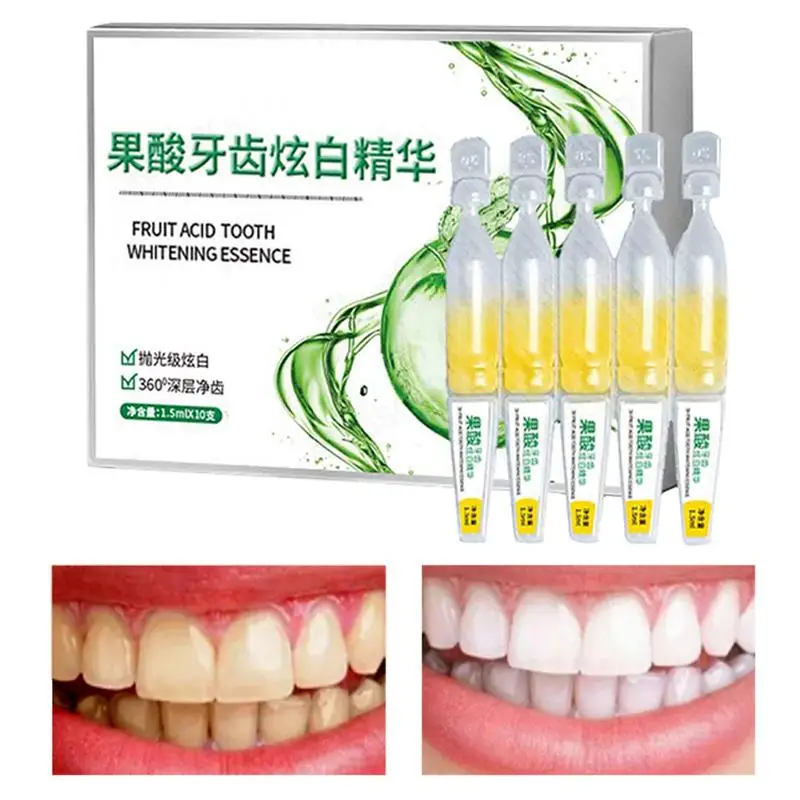 

10pcs Fruit Acid Stain Removal Serums For Deep Cleaning Bad Breath Control Whitenings Toothpaste For Sensitive Teeth Gums Oral