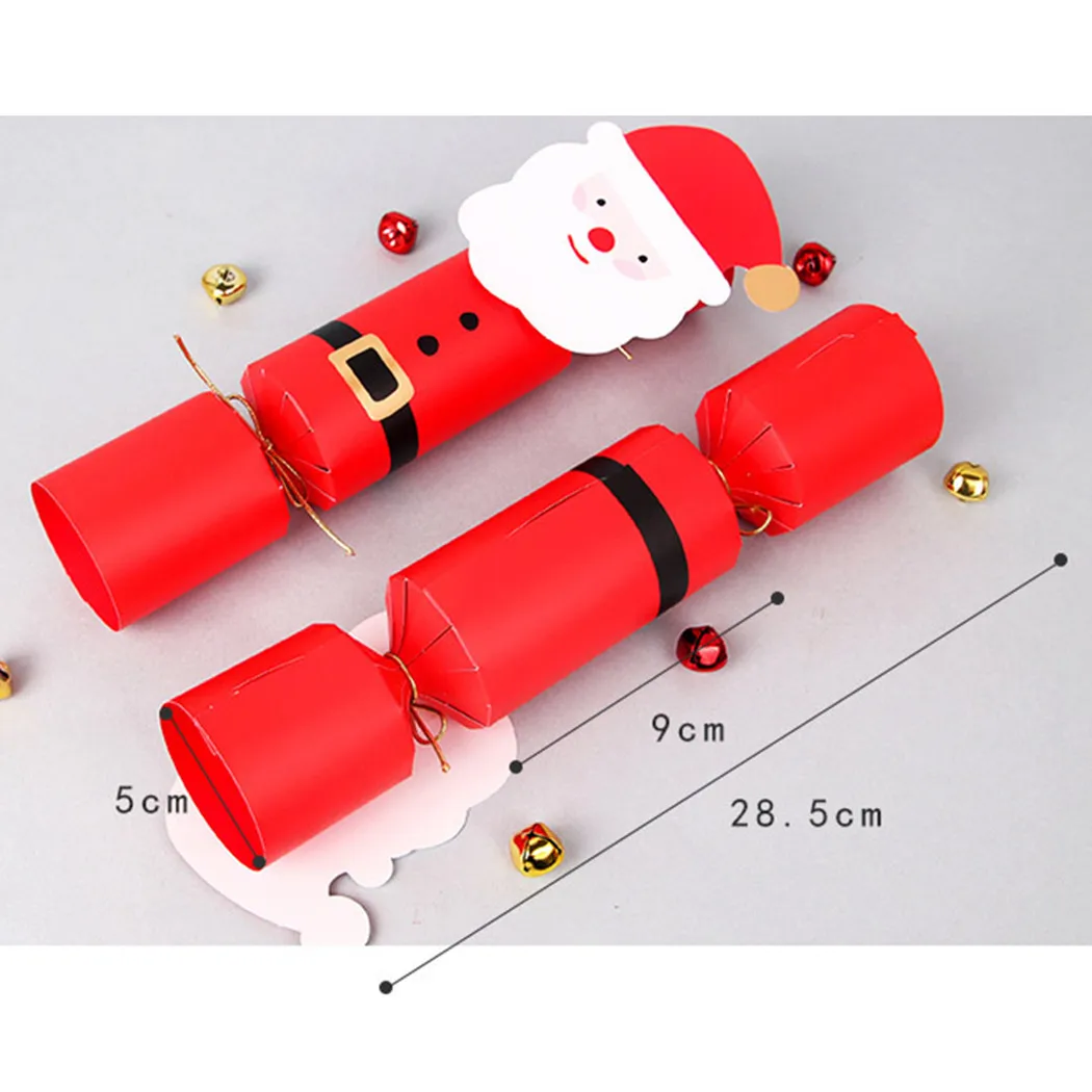 2022 New Christmas Santa Claus Elk Party Paper Favour Candy Sweet Gift Boxes Reusable Drawstring Wrap Candy Cookies Packaging