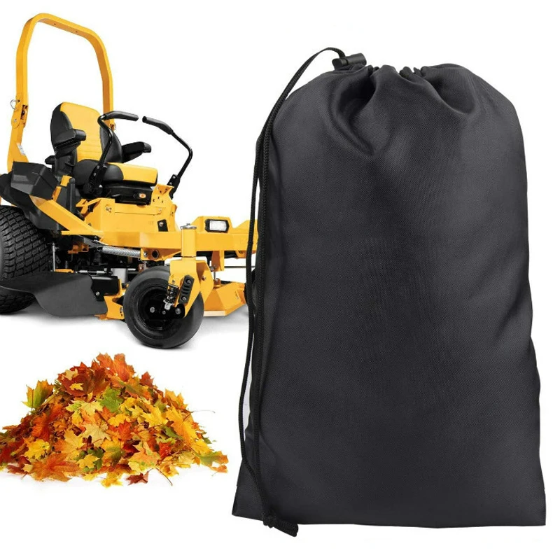 

Lawn Garden Tractor Leaf Storage Bag Black Oxford Cloth Waterproof Garden Mower Sweeper Garbage Disposal Bag Gardening Tools