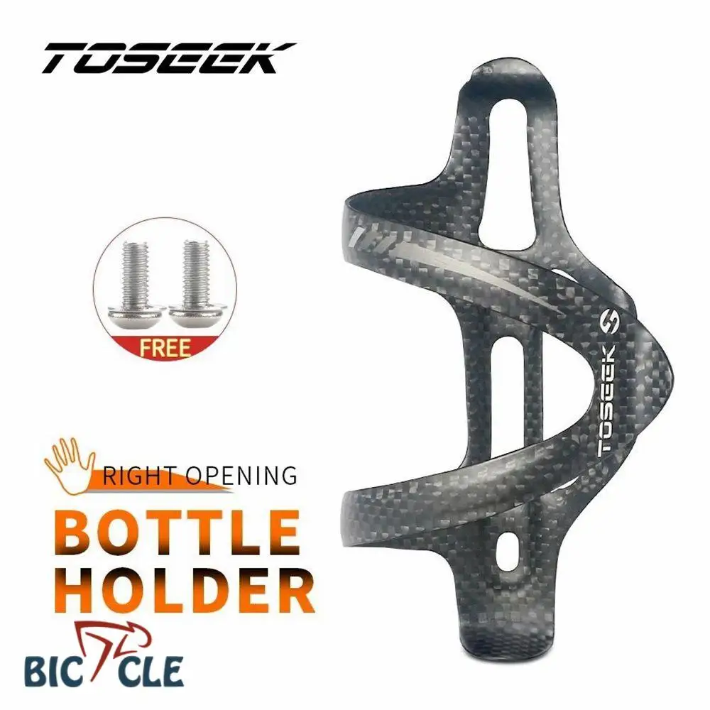 

Держатель для бутылки для велосипеда TOSEEK из углеродного волокна, горного и дорожного велосипеда, супер яркая клетка для бутылки с водой, 18 г