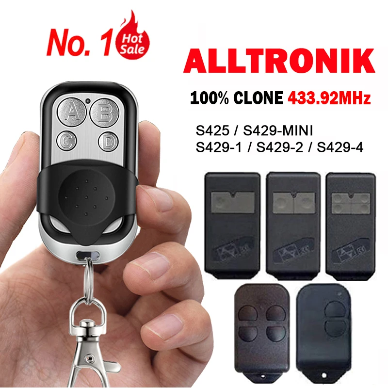 Для ALLTRONIK S425 S429-1 S429-2 S429-4 S429 MINI 433 92 МГц фиксированный код пульт дистанционного