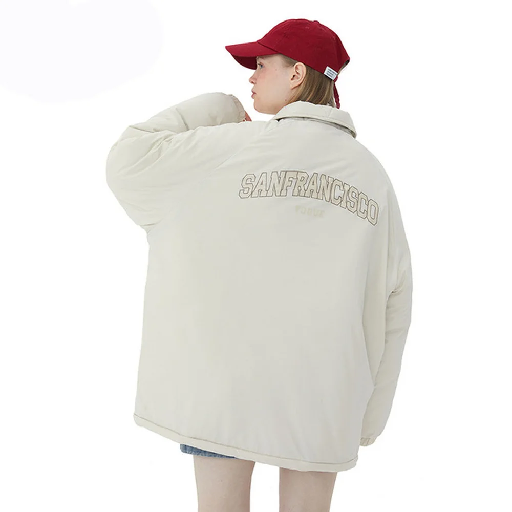 Covrlge Winter Warm Minimalist Style Cotton-padded Men's Jacket Lapel Quilted Coat All-match Blouse Trend Male Streetwear MWM128