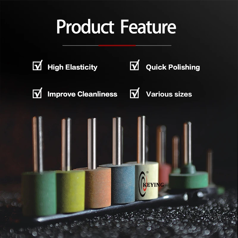 10 шт. резиновые точечные цилиндрические абразивные шлифовальные насадки Dremel для