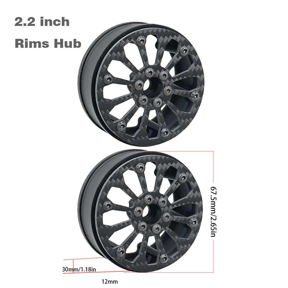 

4PCS 2.2 inch aluminum alloy wheel Rims Hub for 1/10 RC Crawler Car Axial SCX10III AXI03003 RBX10 RR10 Wraith 90048 90018 TRX4