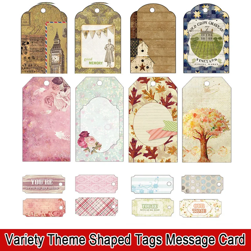 

Scrapbook Accessories Decoration Paper Card Scrapbook Label Bookmark Message Card DIY Handbook Material