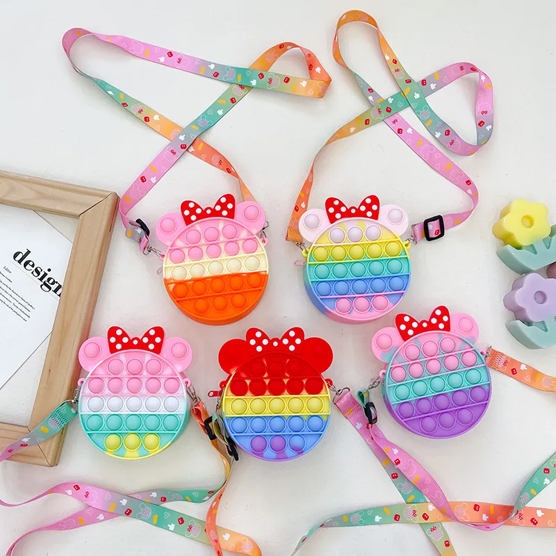 

Сумка через плечо Kawaii Denisy Minnie антистрессовая игрушка для снятия стресса игрушки-сжималки пузырьки сжимаемая игрушка для детей Подарки