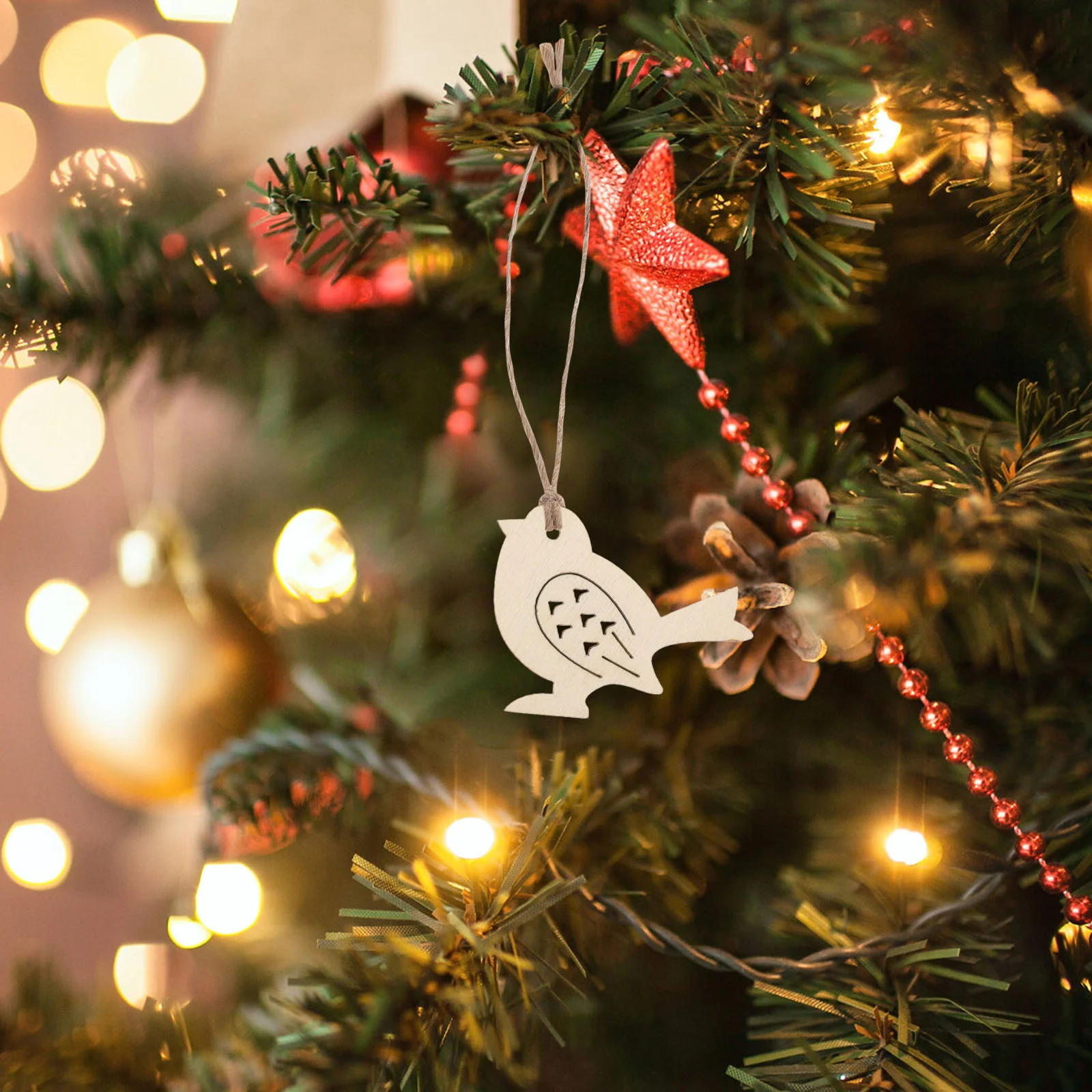 50 шт. деревянная подвеска в виде птицы ломтики ручной работы мини-необработанные